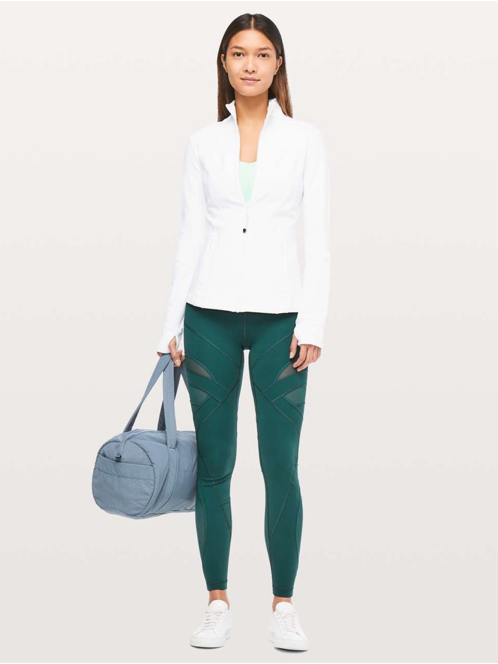 Women’s Lululemon Wunder Under High-Rise Tight Mesh 28" Royal Emerald Size 2 - Picture 2 of 15